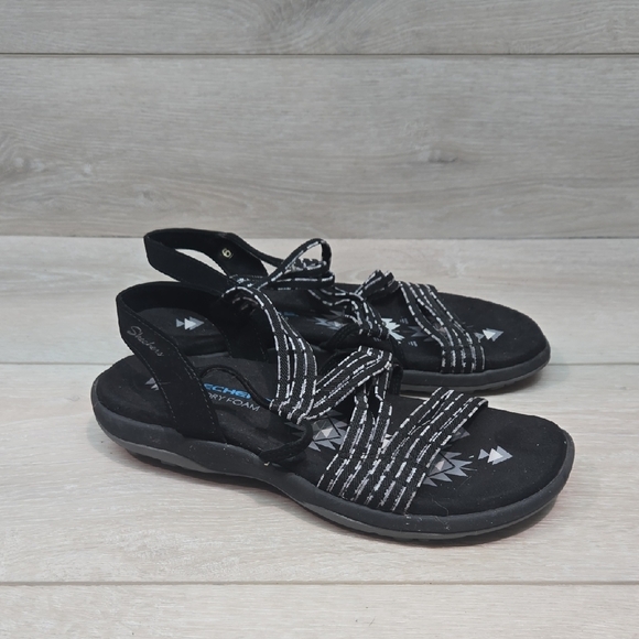 Skecher Memory Foam WomenStrappy Sandals Shoes Sz 6 - Picture 1 of 10